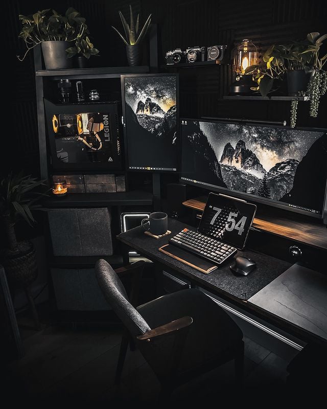 Gaming Setup Ideas Black Gaming Setup